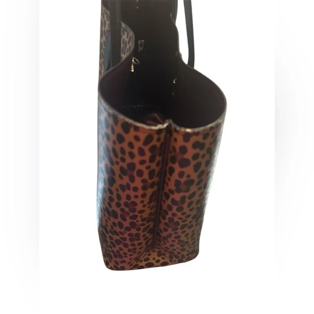 Kate Spade New York All Day Leopard Large Leather Tote